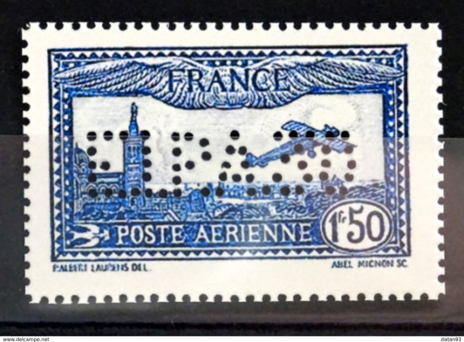 RARE PA N°6c 1F50 Outremer Perforé E.I.P.A.30 NEUF(*) Coté + 580 Euro (REPRO) - 1927-1959 Neufs