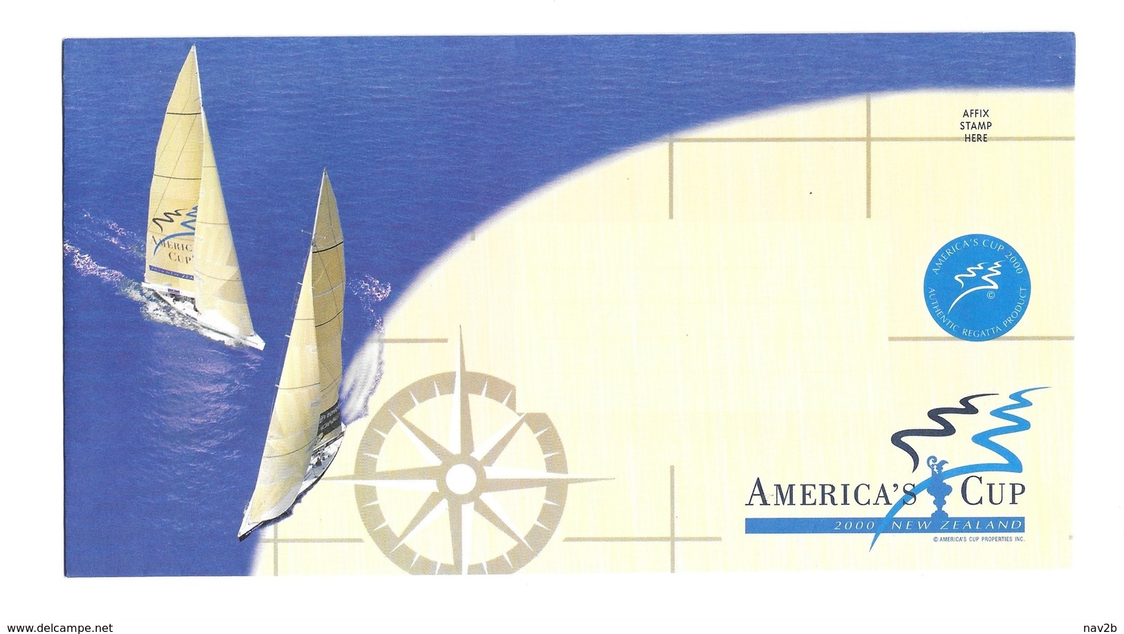 Aérogramme Sans Timbre à L'occasion De La Coupe América . 2000 - Postal Stationery