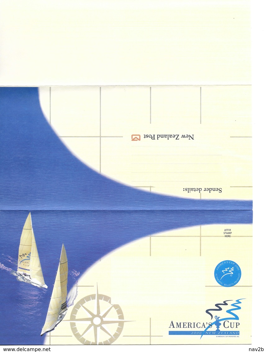 Aérogramme Sans Timbre à L'occasion De La Coupe América . 2000 - Postal Stationery