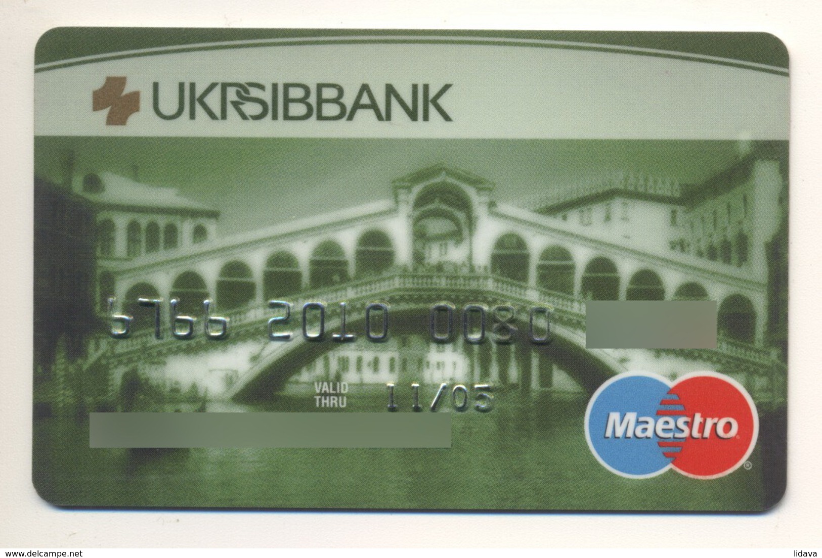 UKRAINE Credit Card Bankcard Ukrsib Bank Exp 11.2005 Bridge - Geldkarten (Ablauf Min. 10 Jahre)
