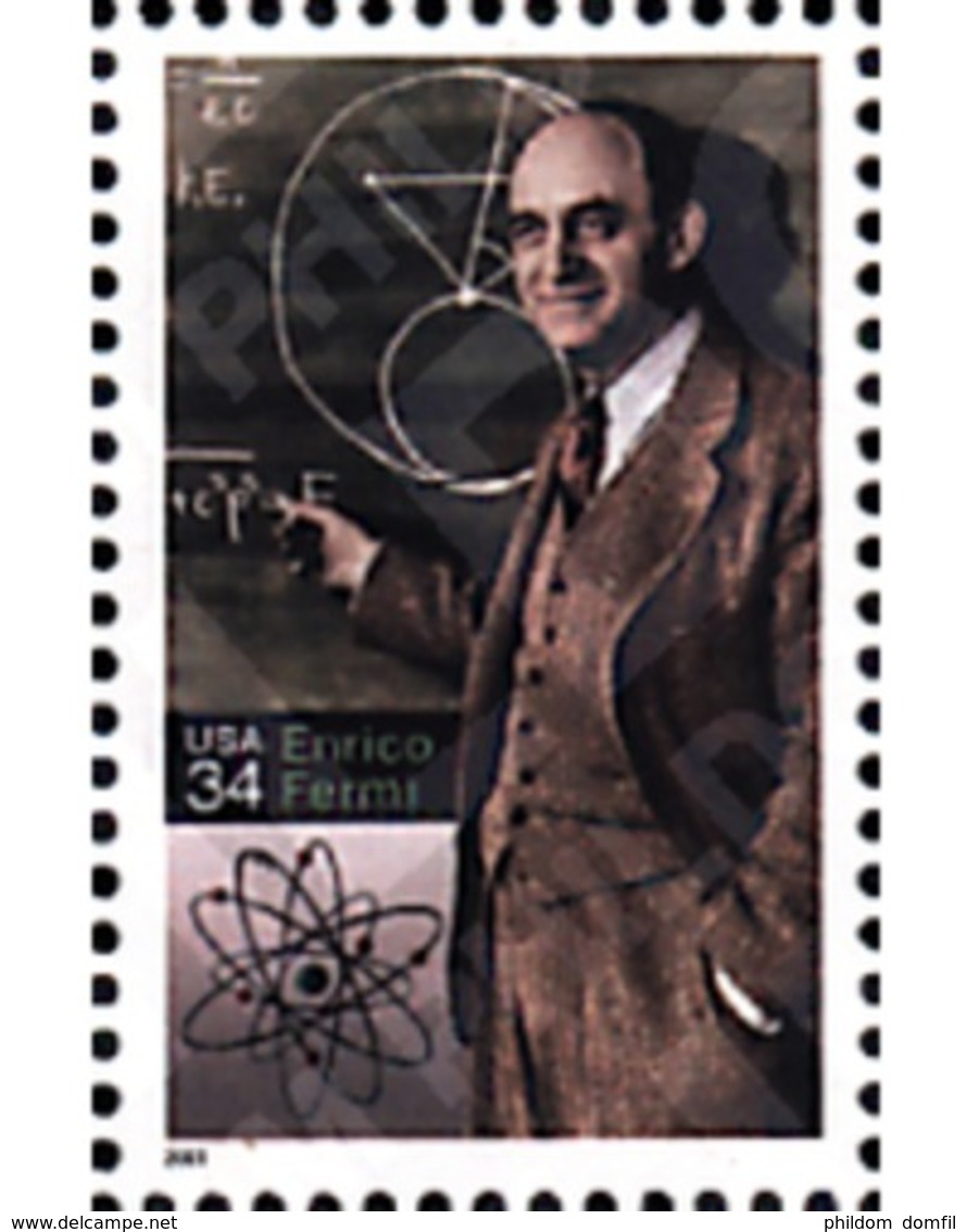 Ref. 79931 * MNH * - UNITED STATES. 2001. CENTENARY OF THE BIRTH OF ENRICO FERMI . CENTENARIO DEL NACIMIENTO DE ENRICO F - Nobel Prize Laureates