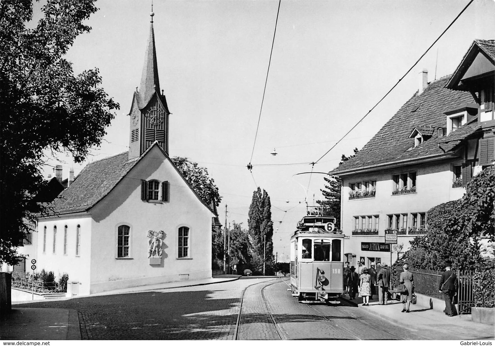 Zürich. Alte Kirche Fluntern Um 1939 - Verein Tram-Museum Zürich (Carte 10 X 15 Cm) - Fluntern