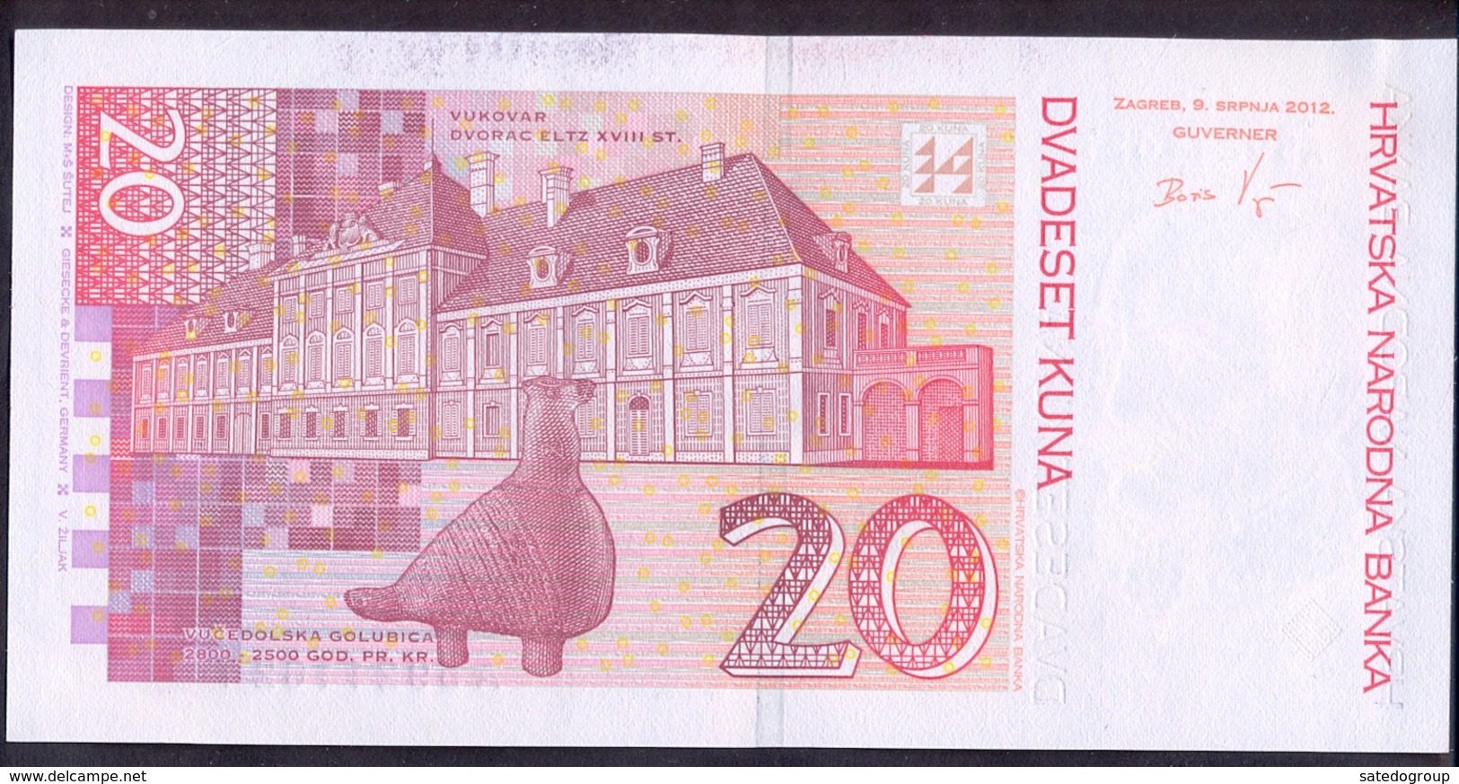 Croatia 20 Kuna 2012 UNC P- 39b - Croatie