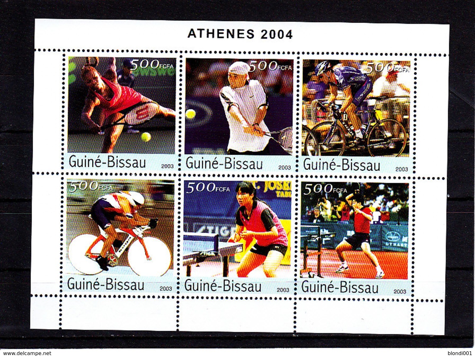 Olympics 2004 - Tennis - Cycling - GUINEA BISSAU - Sheet MNH** - Verano 2004: Atenas