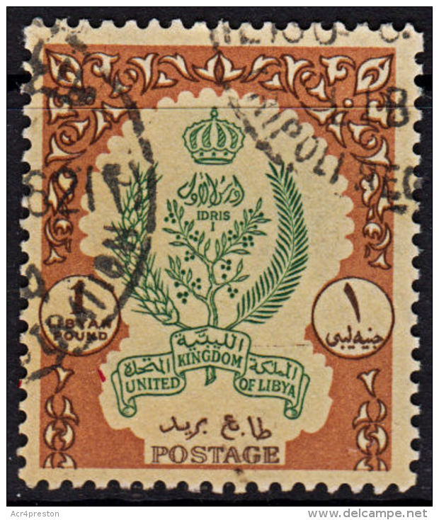 D0273 LIBYA 1955,  SG 224  &pound;L 1.00  Definitive,  Used - Libya