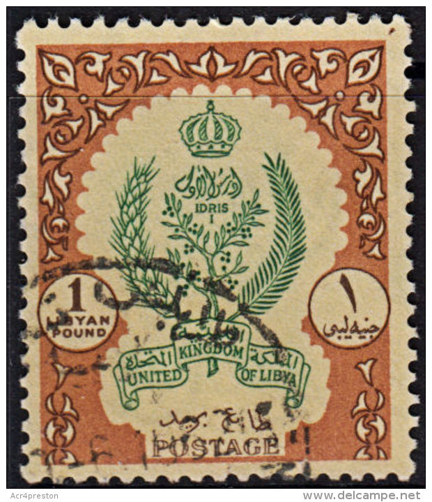 D0275 LIBYA 1955,  SG 224  &pound;L 1.00  Definitive,  Used - Libya