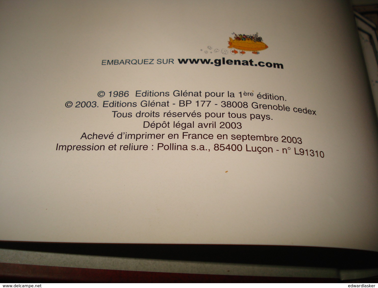 SAMBRE 1 : Plus Ne M'est Rien - Réimp. Glenat 2003 Nouvelle Couverture - Très Bon état - Samber