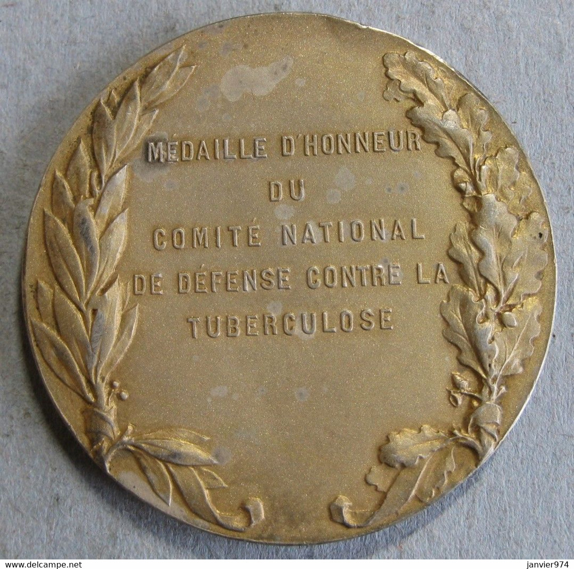 Médaille Argent Et Boite, Le Baiser Au Soleil, Comité National De Défense Contre La Tuberculose - Autres & Non Classés