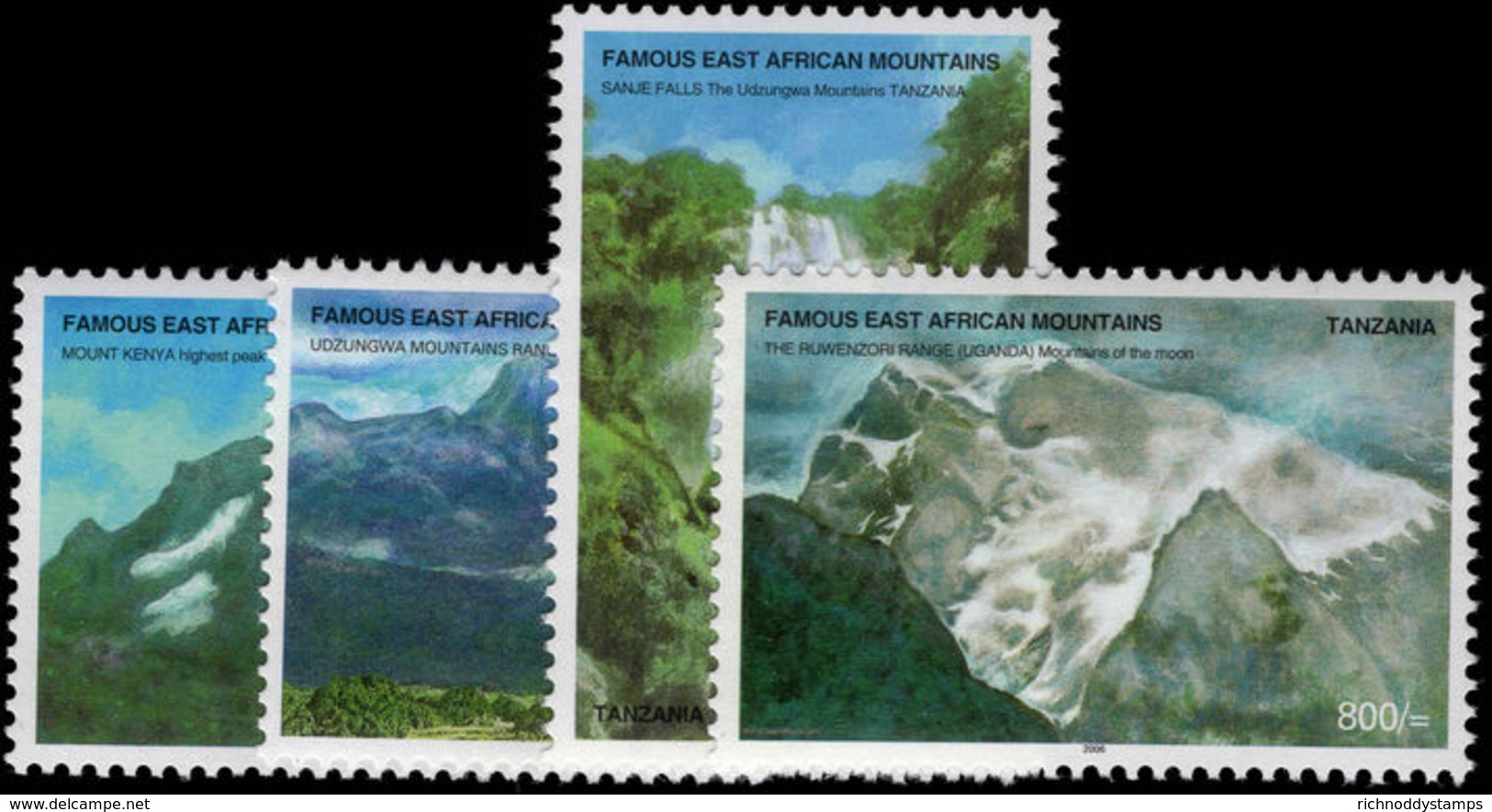 Tanzania 2006 Famous East African Mountains Unmounted Mint. - Tanzania (1964-...)