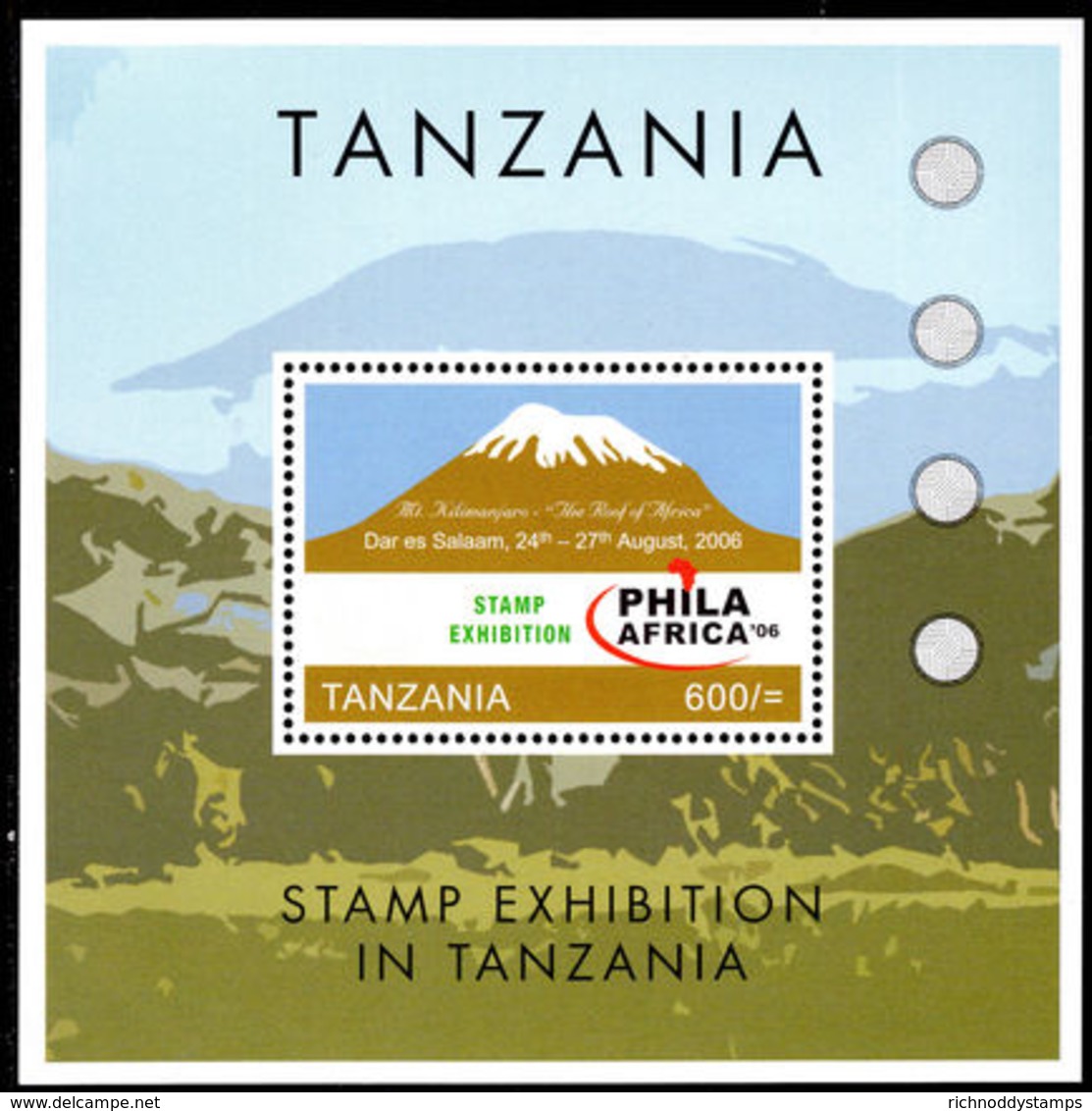 Tanzania 2006 Philafrica Souvenir Sheet Unmounted Mint. - Tanzania (1964-...)