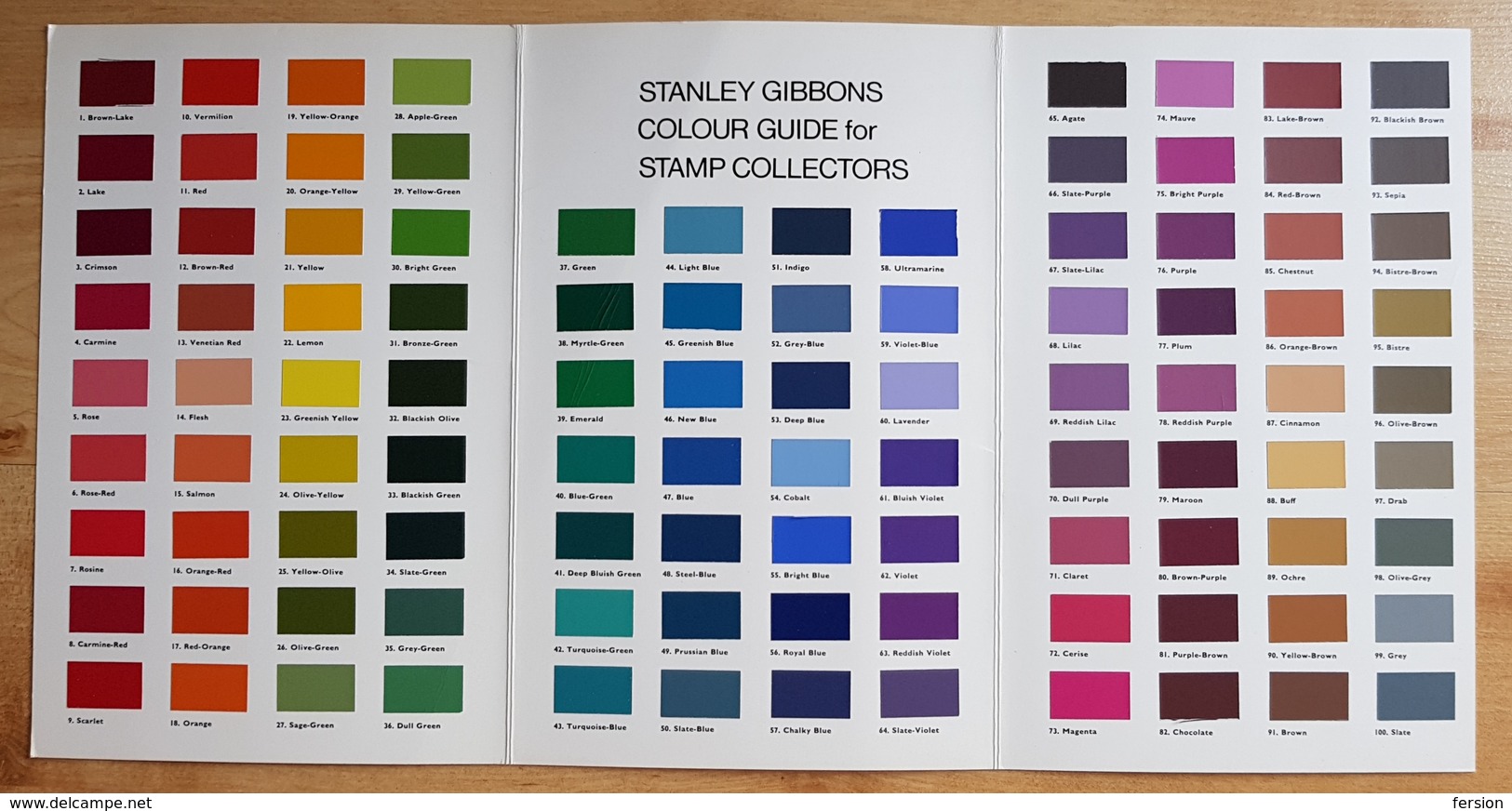 STANLEY GIBBONS STAMP COLOUR COLOR KEY GUIDE Color Catalogue 1973 London UK - Großbritannien