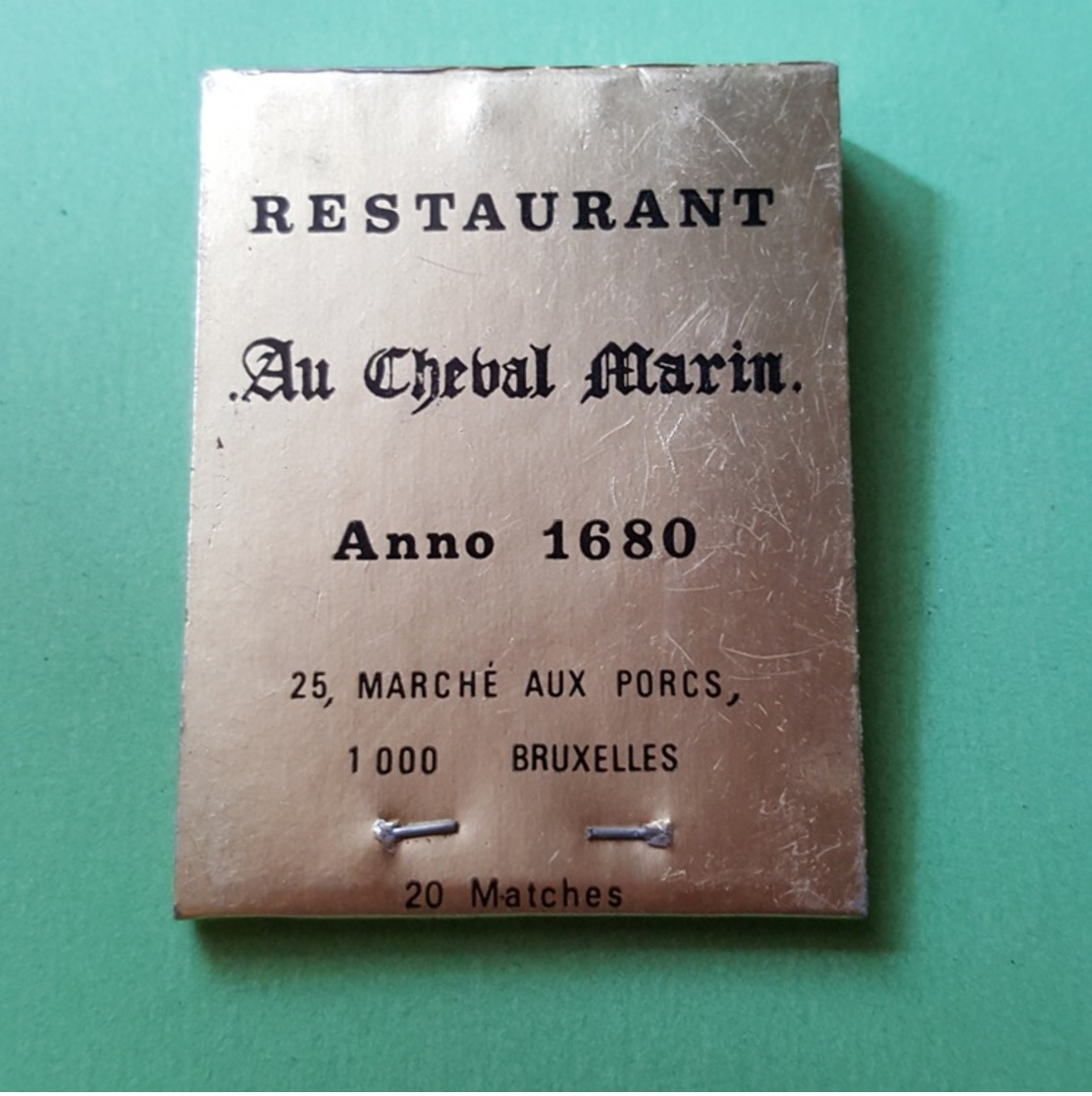 Allumette - Restaurant - BELGIQUE - Bruxelles - AU CHEVAL MARIN .... - Boites D'allumettes