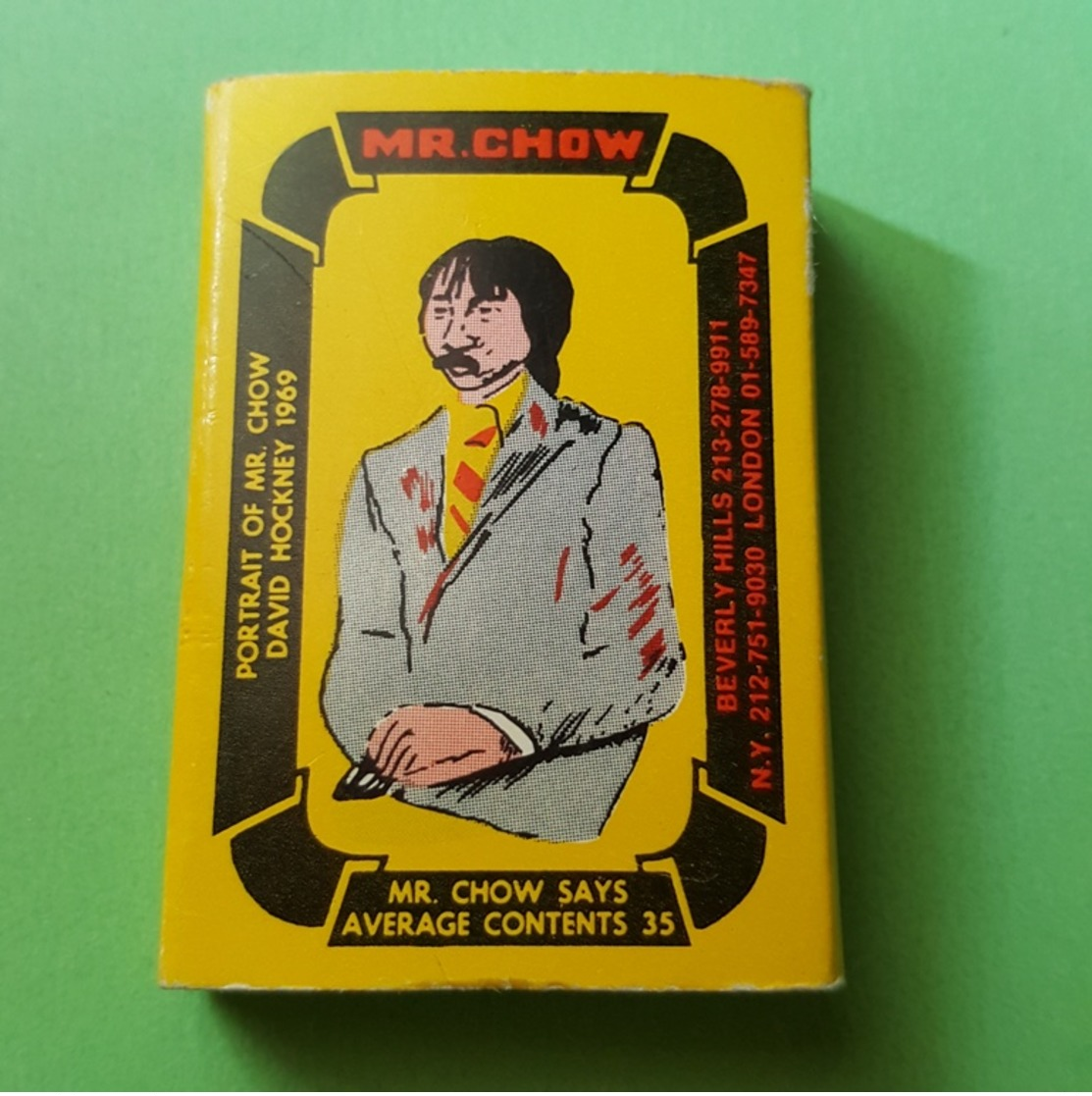 RARE - MR. CHOW MATCHBOX - ED RUSCHA AND DAVID HOCKNEY ART - Boites D'allumettes