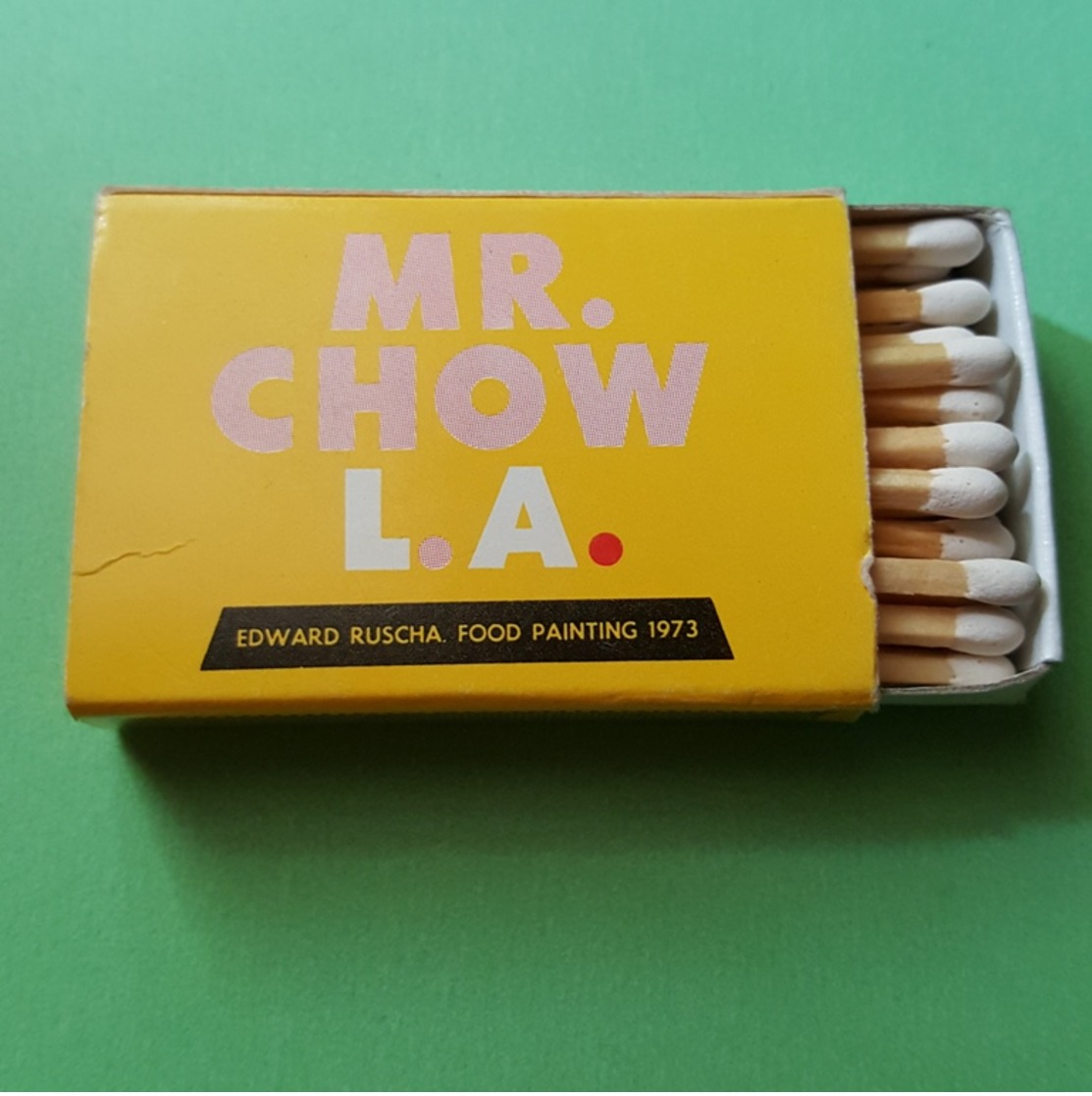 RARE - MR. CHOW MATCHBOX - ED RUSCHA AND DAVID HOCKNEY ART - Boites D'allumettes