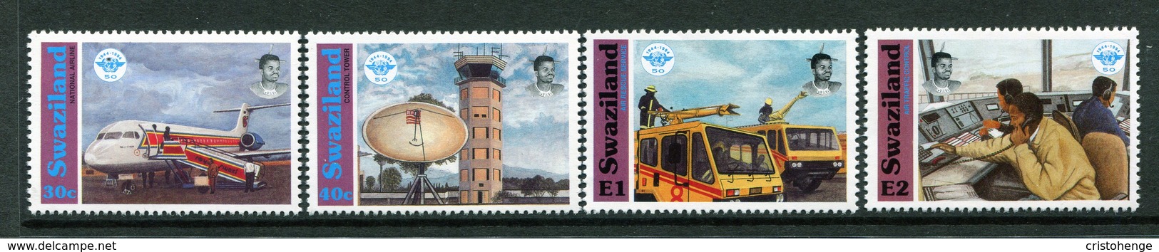 Swaziland 1994 50th Anniversary Of Civil Aviation Authority Set MNH (SG 642-645) - Swaziland (1968-...)