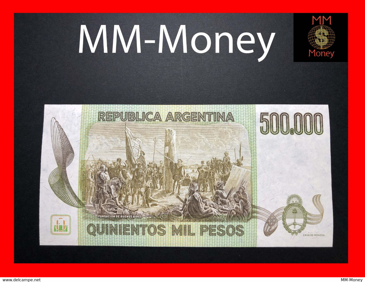 ARGENTINA 500.000 500000 Pesos 1981 P. 309 Serie A UNC - Argentine