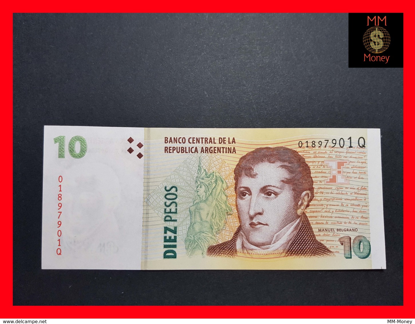 ARGENTINA 10 Pesos P. 354 Serie Q  UNC - Argentina