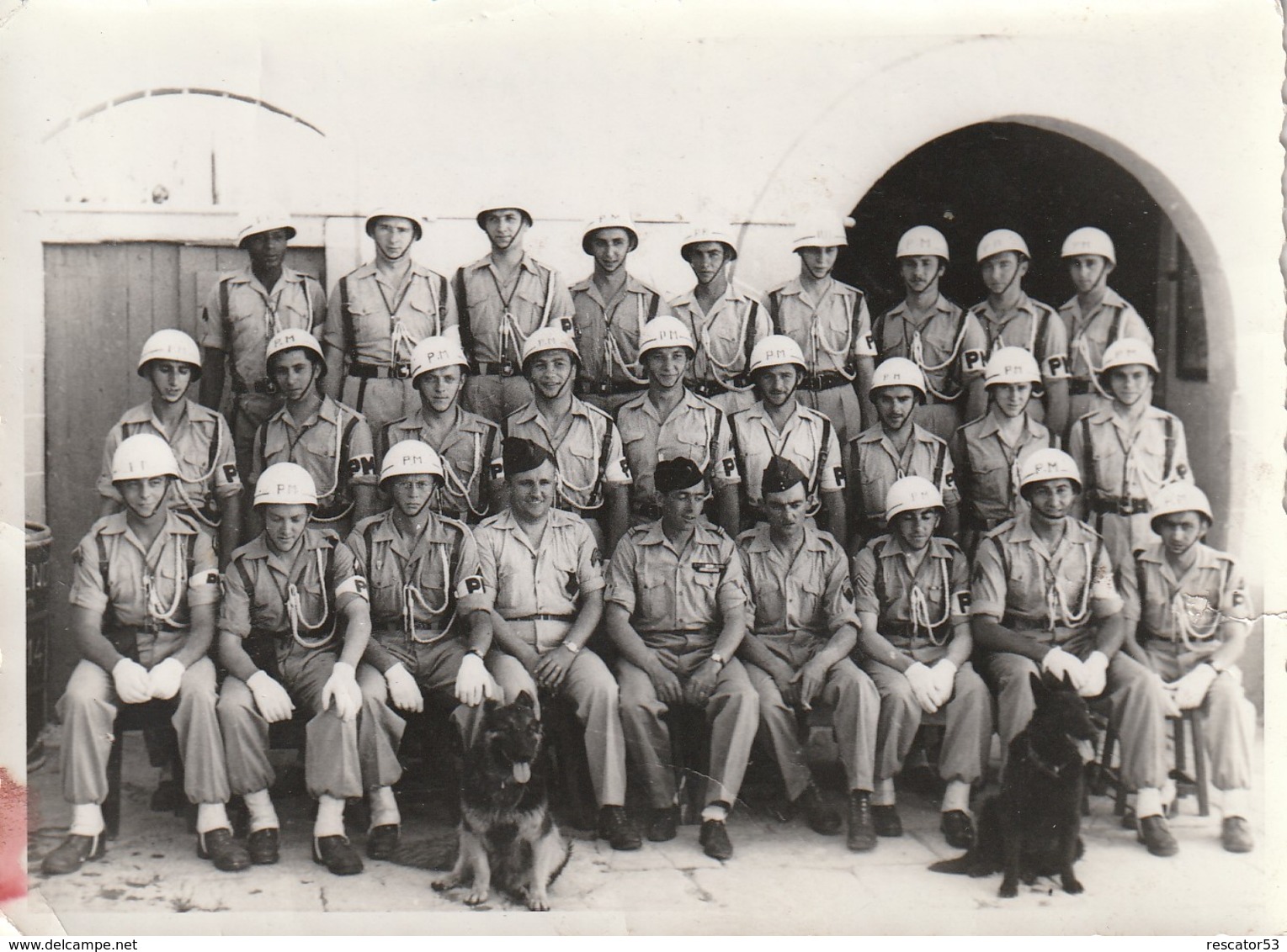 Très Rare Photo Police Militaire Française De Tunis En 1950 Au Fort De Sidi Kacem - 1939-45