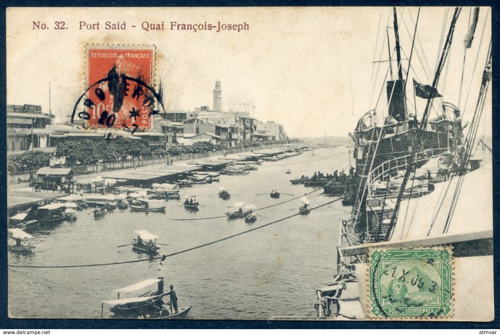 EGIPTO / EGYPT - Port Said - Quai François-Joseph (bateaux, Ships, Barcos, Port, Harbour) - Puerto Saíd