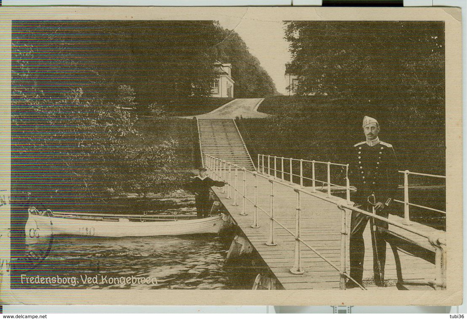 FREDENSBORG - Ved Kongebroen - WHITE AND BLACK POSTCARD, 1932, ANIMATED, FOR Constantine (Algeria),  RR - Danimarca