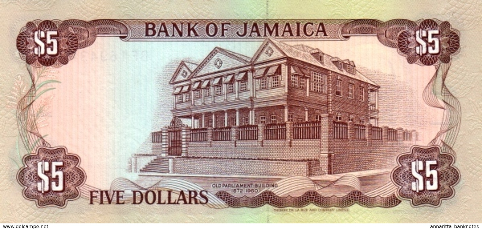 JAMAICA 5 DOLLARS 1989 P-70c UNC [JM226c] - Jamaique