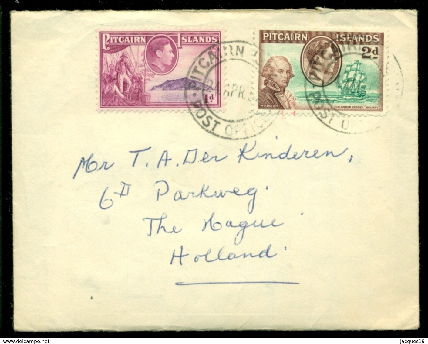 Pirtcairn Islands 1952 Cover With Scott 2 And 4 Inside Cover With Scott # 1-4 And 13-14 Unused - Pitcairninsel