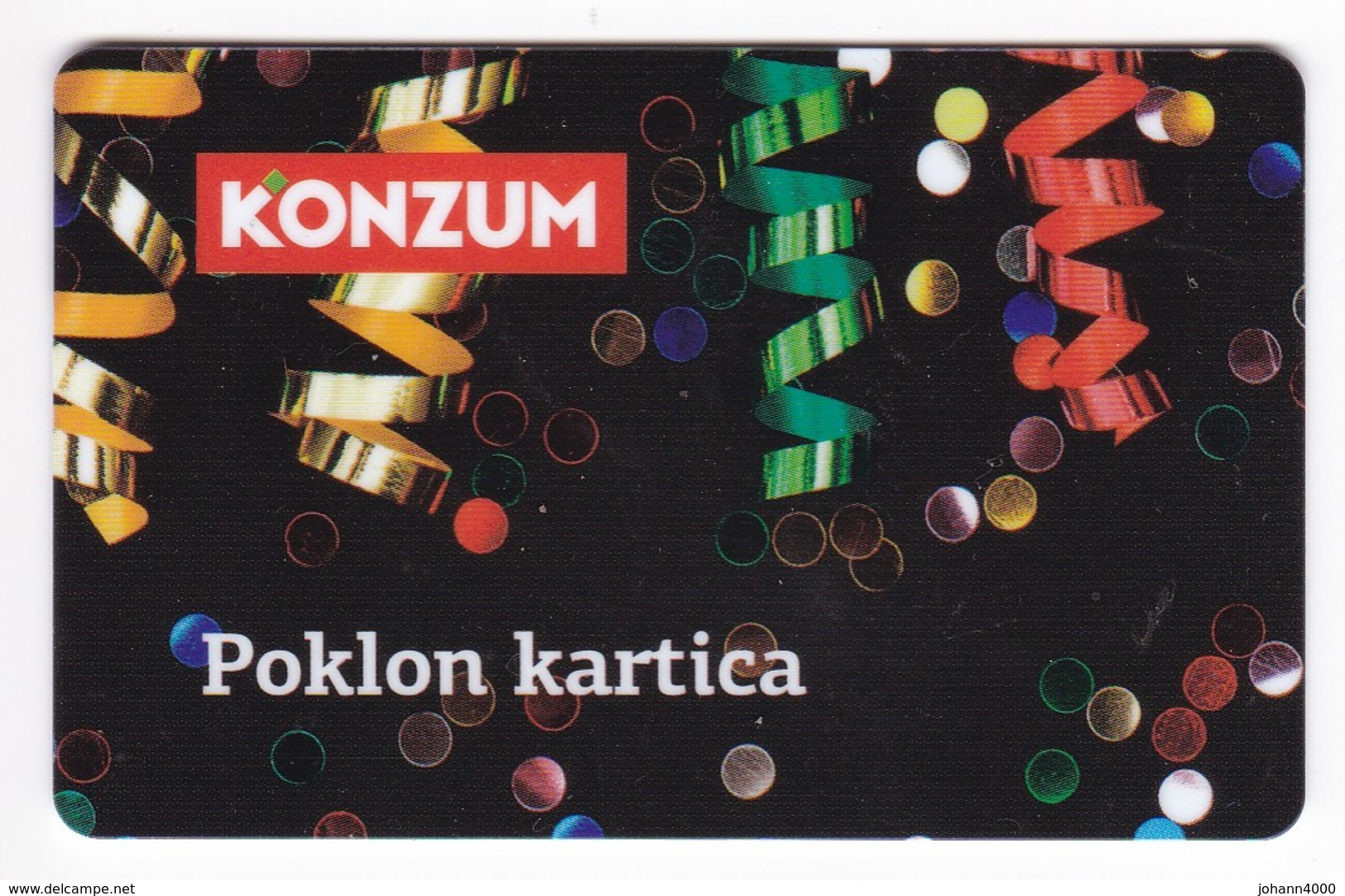 Geschenkkarte Konsum Kroatien   Gift - Gift Cards