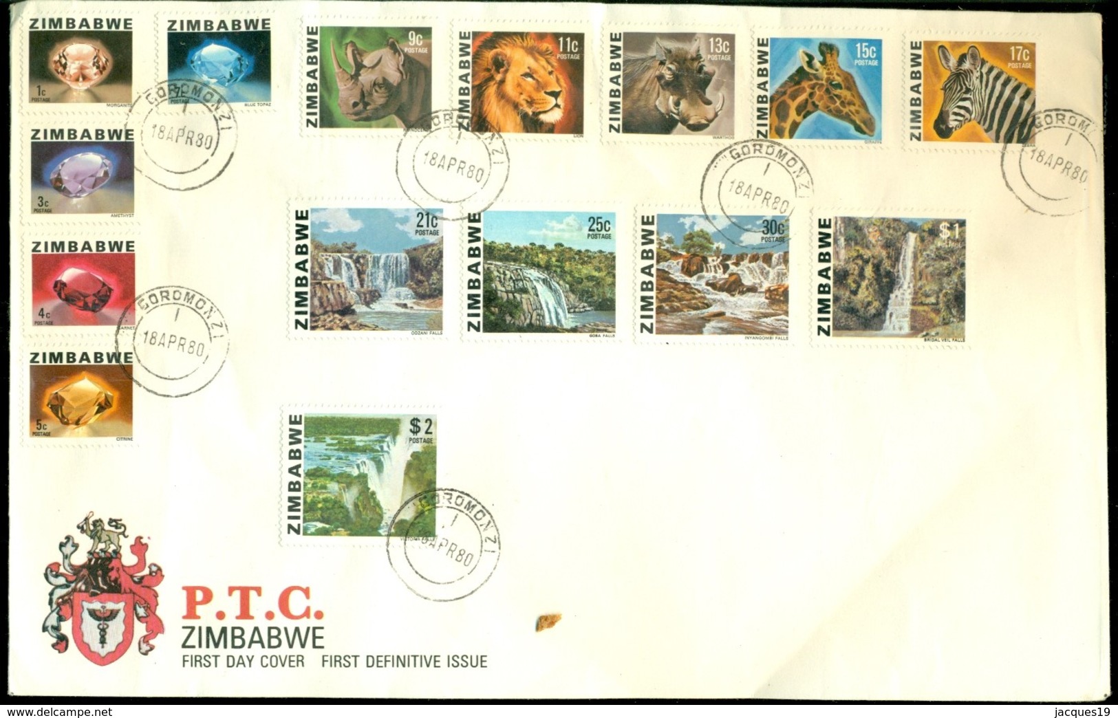 Zimbabwe 1980 FDC First Definiotive Issue No Address - Zimbabwe (1980-...)