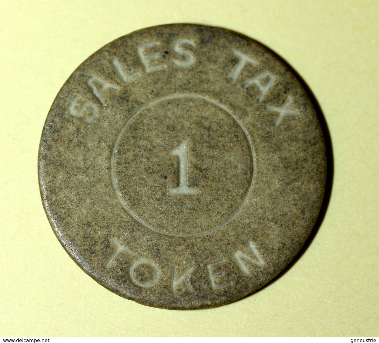 Jeton De Nécessité Etats-Unis Années 20 "1 (cent) Alabama State - Dept. Of Revenue / Sales Tax Token" Emergency Token - Monétaires/De Nécessité