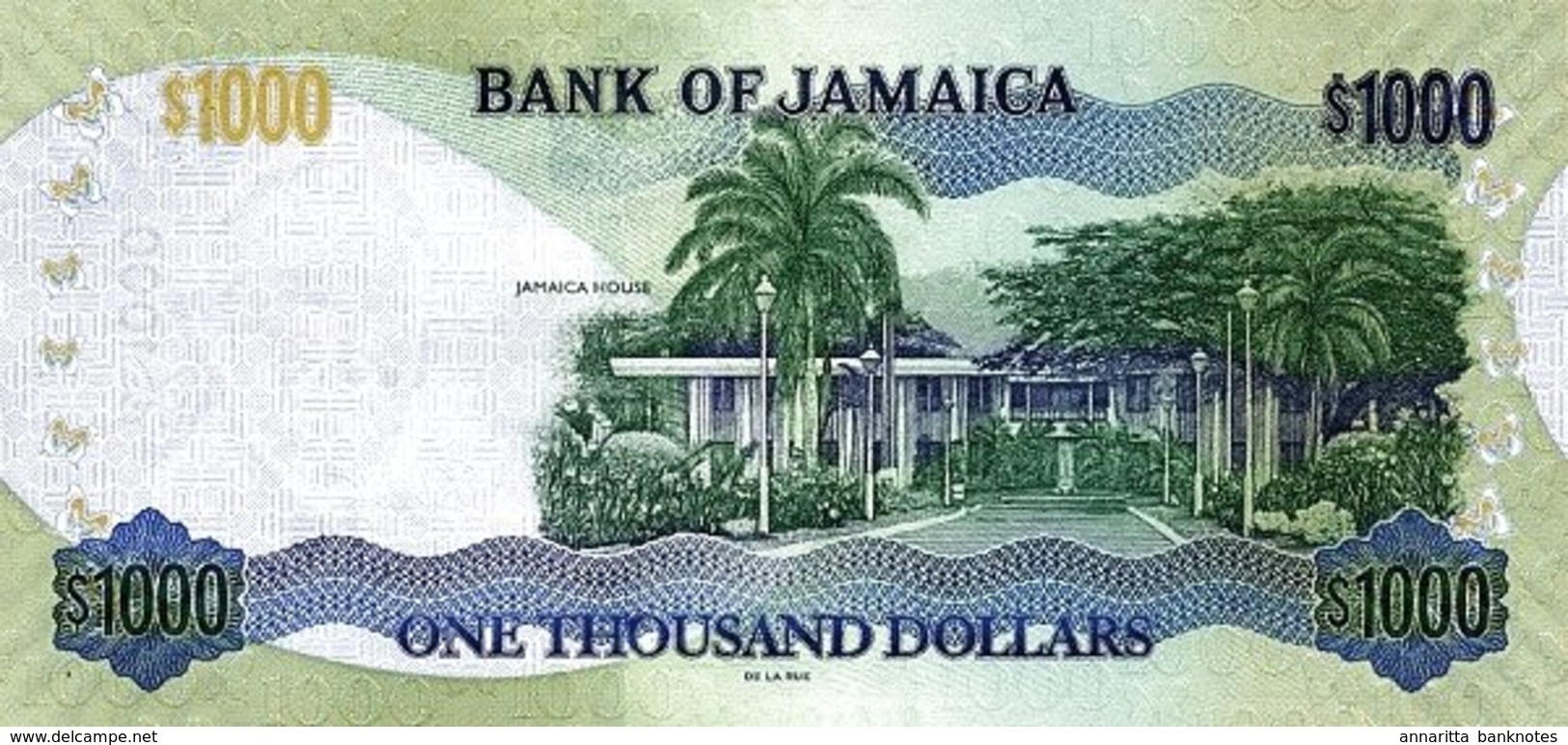 JAMAICA 1000 DOLLARS 2014 P-86j AU [JM241h] - Jamaica