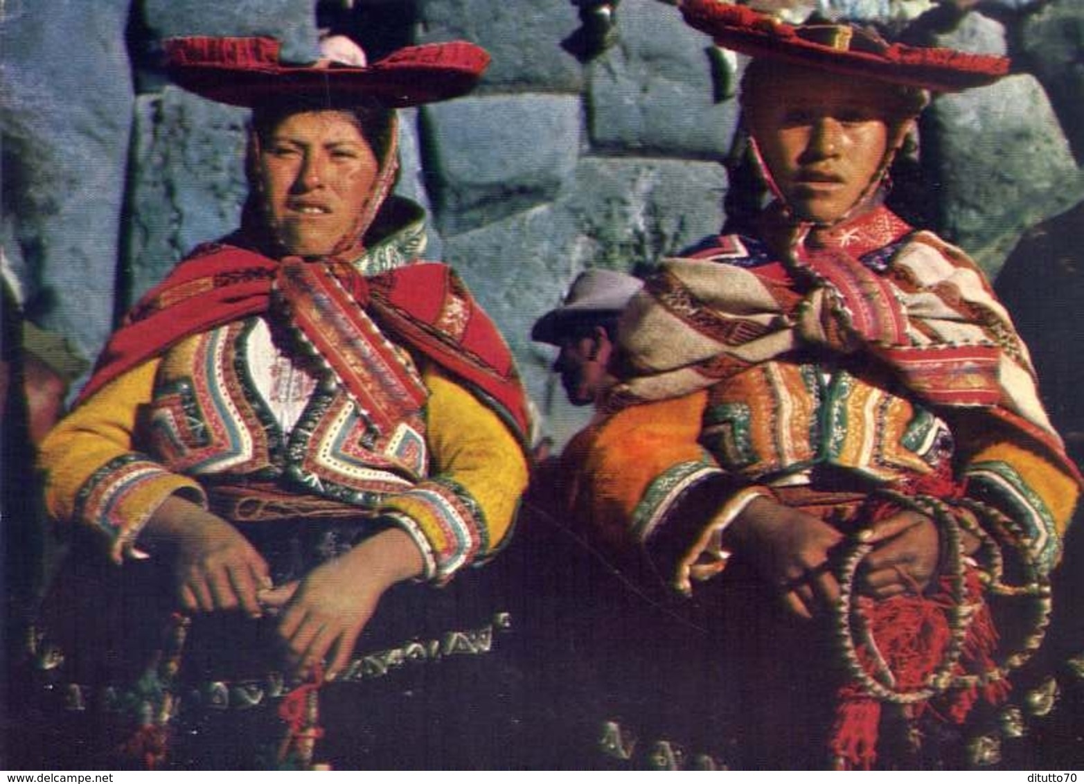 Cuzco Peru - Indias Con Sus Trajes Tipicos - Formato Grande Non Viaggiata – E 7 - Perù