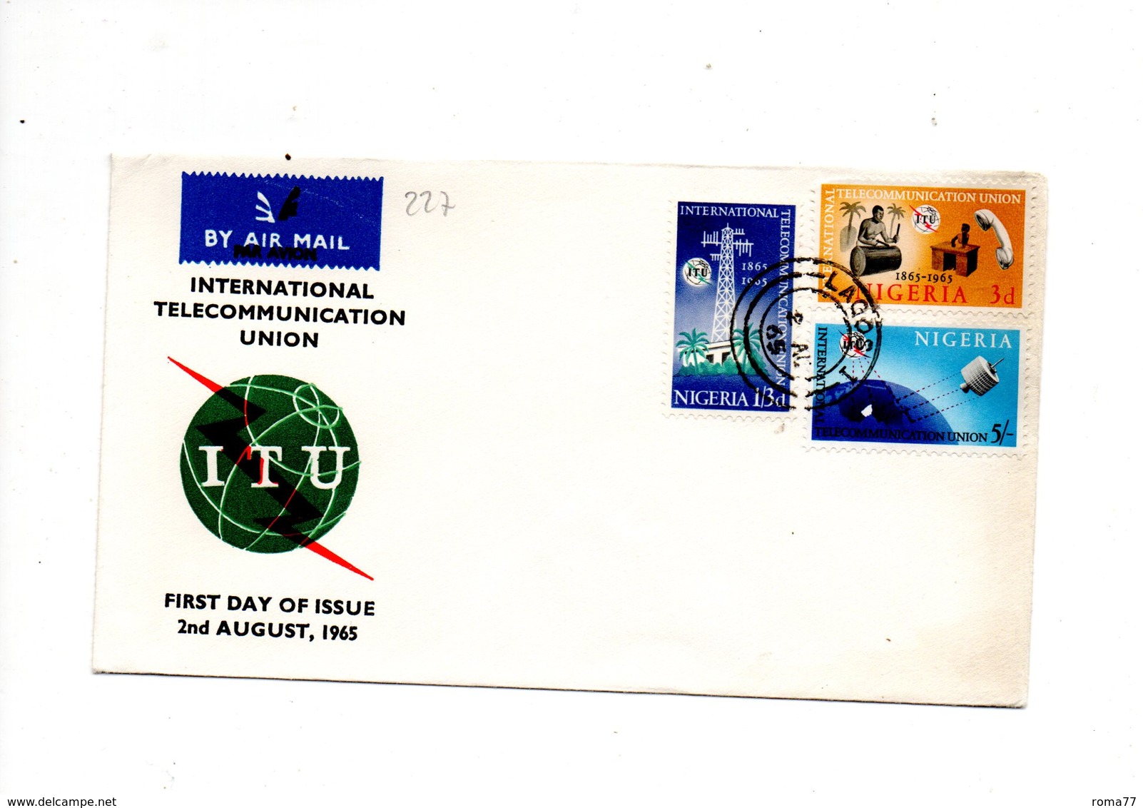 LAB227 - NIGERIA 1965 FDC  UIT - Nigeria (1961-...)