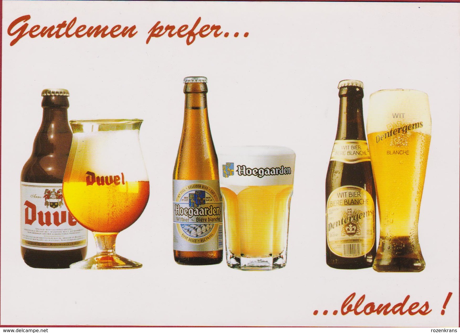 Grote Kaart Duvel Hoegaarden Wit Dentergems Beer Bier Reclame Brouwerij Brewery Brasserie Pub - Publicité