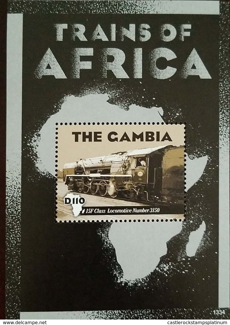O) 2013 GAMBIA, TRAINS OF AFRICA - 15F CLASS LOCOMOTIVE NUMBER 3150, MNH - Gambia (1965-...)
