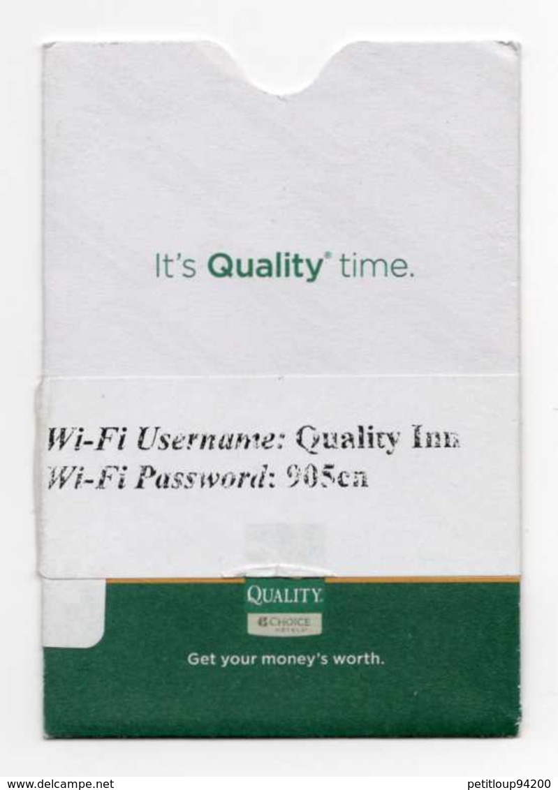 CLE D'HOTEL + POCHETTE Quality CANADA - Hotelzugangskarten