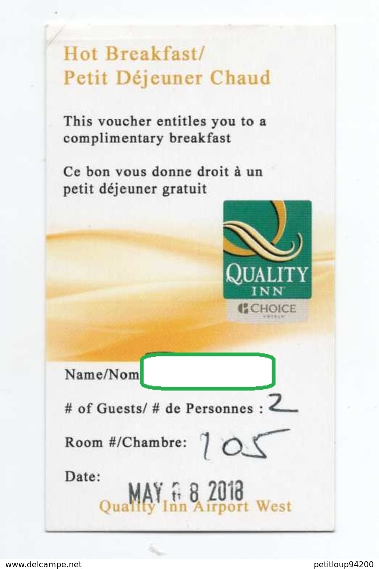 CLE D'HOTEL + POCHETTE Quality CANADA - Hotel Key Cards