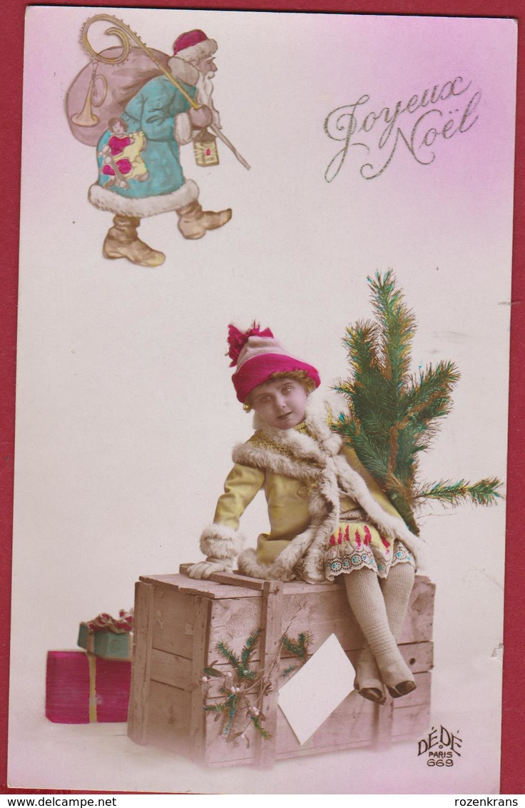 Noël Père Kerstman Bonhomme Santa Claus 1923 Christmas Navidad Tree Weihnachten Kerstmis Kerstfeest CPA Carte - Santa Claus