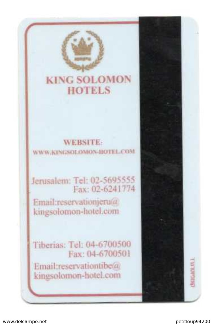 CLE D'HOTEL King Salomon Hotels ISRAEL - Tarjetas-llave De Hotel