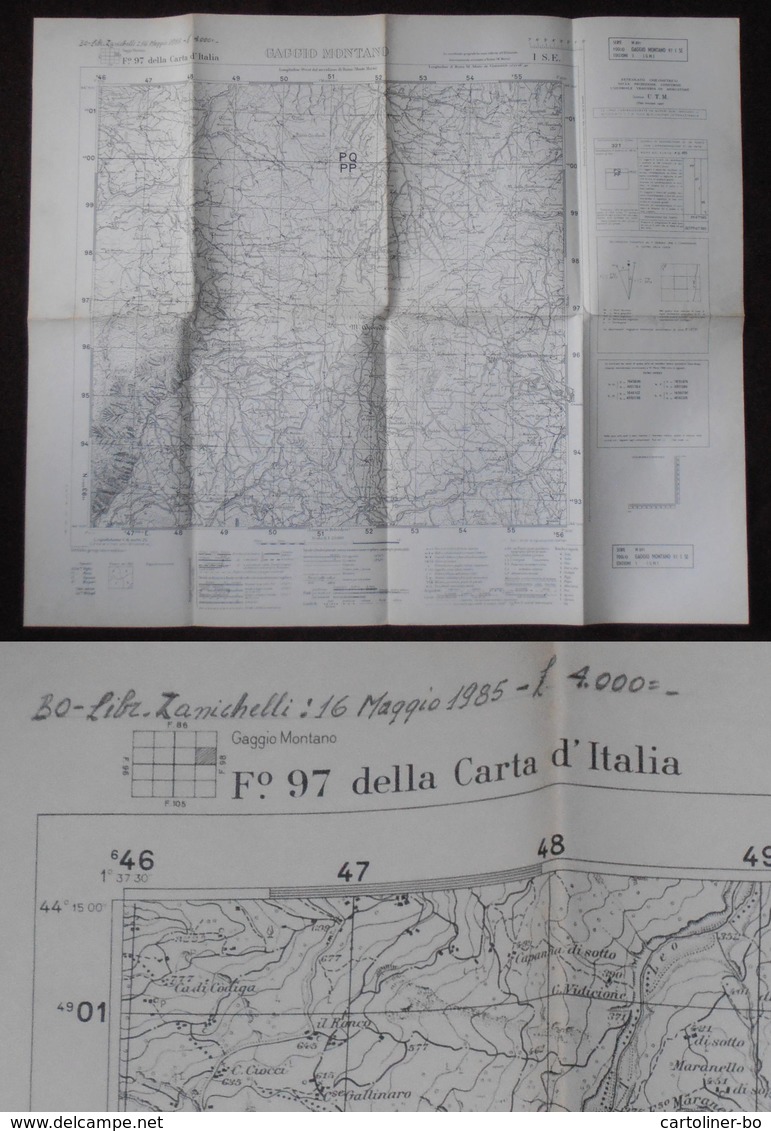 IGM 9 carte Appennino Tosco-Emiliano, post 1950/60