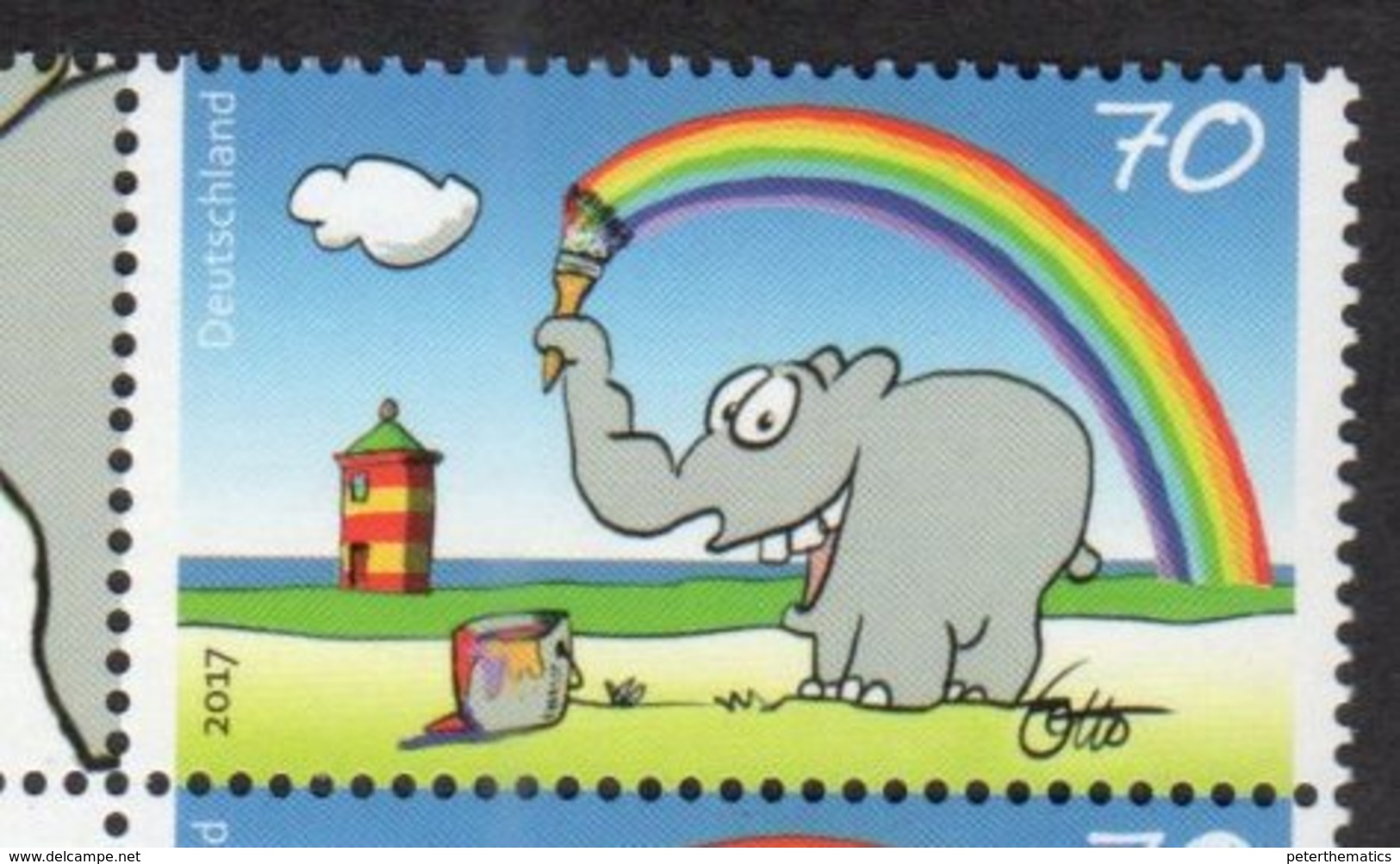 GERMANY, 2017, MNH, COMEDIANS, OTTO WAALKES , GREETING STAMP, ELEPHANTS, 1v - Other & Unclassified