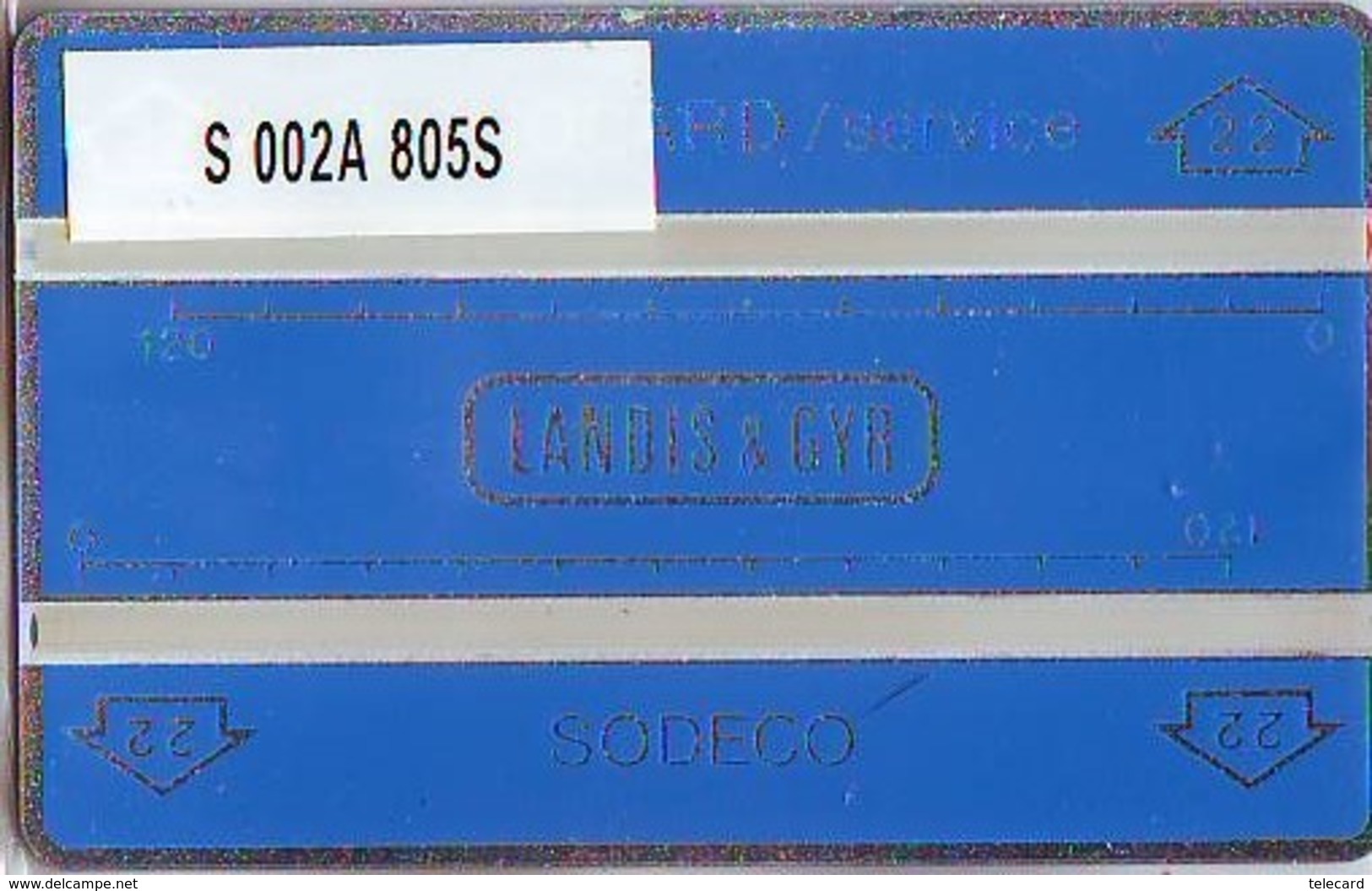 NEDERLAND LANDIS&GYR * SODECO * SERVICE CARD NR S002.A  805S  "22"  3 Mm ONGEBRUIKT *  MINT - [4] Test & Services