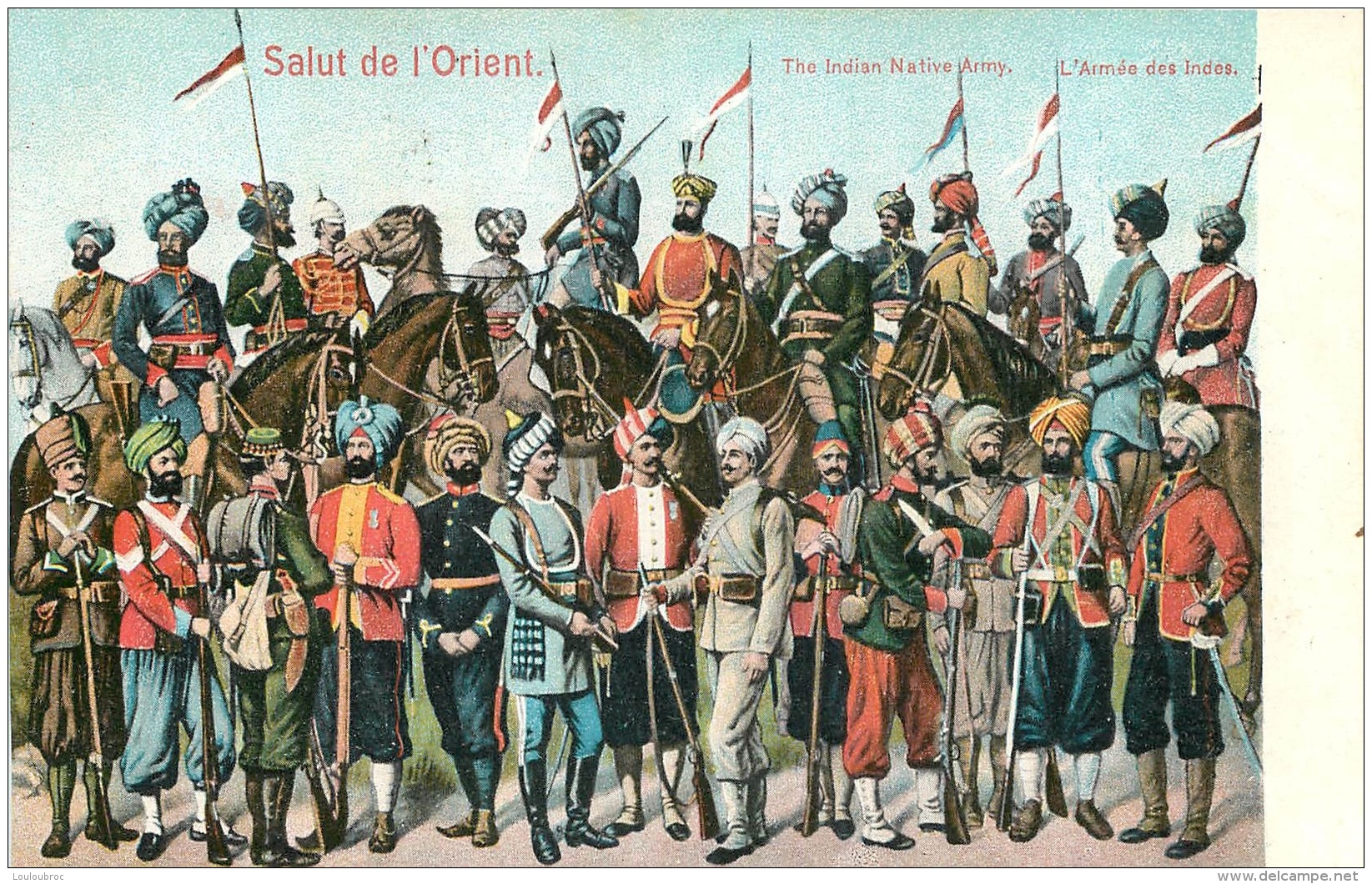 SALUT DE L'ORIENT THE INDIAN NATIVE ARMY L'ARMEE DES INDES - Turquie