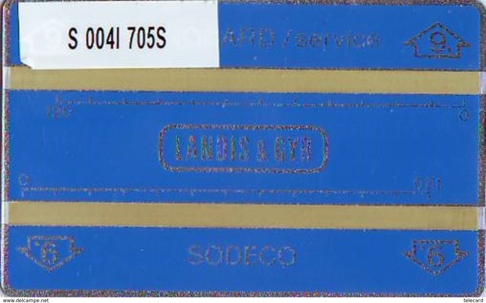 NEDERLAND LANDIS&GYR * SODECO * SERVICE CARD NR S004 705S  "9"  4 Mm ONGEBRUIKT *  MINT - Test & Service