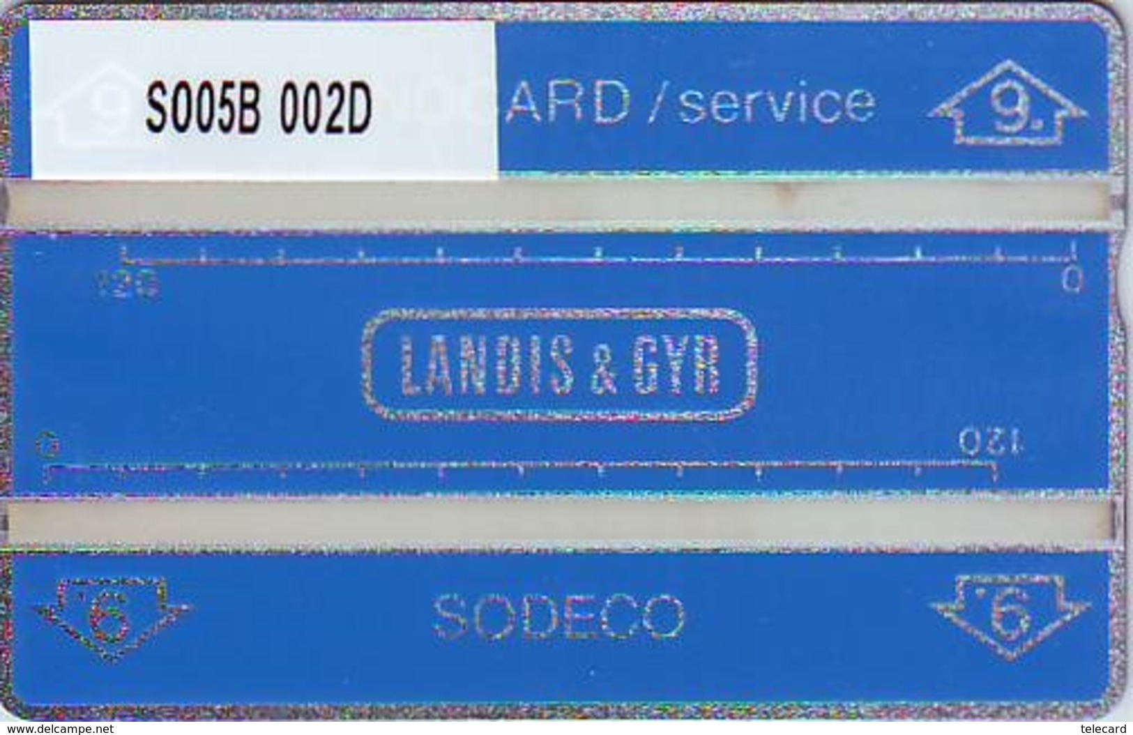NEDERLAND LANDIS&GYR * SODECO * SERVICE CARD NR S005B 002D  "9"  3 Mm ONGEBRUIKT *  MINT - [4] Test & Services