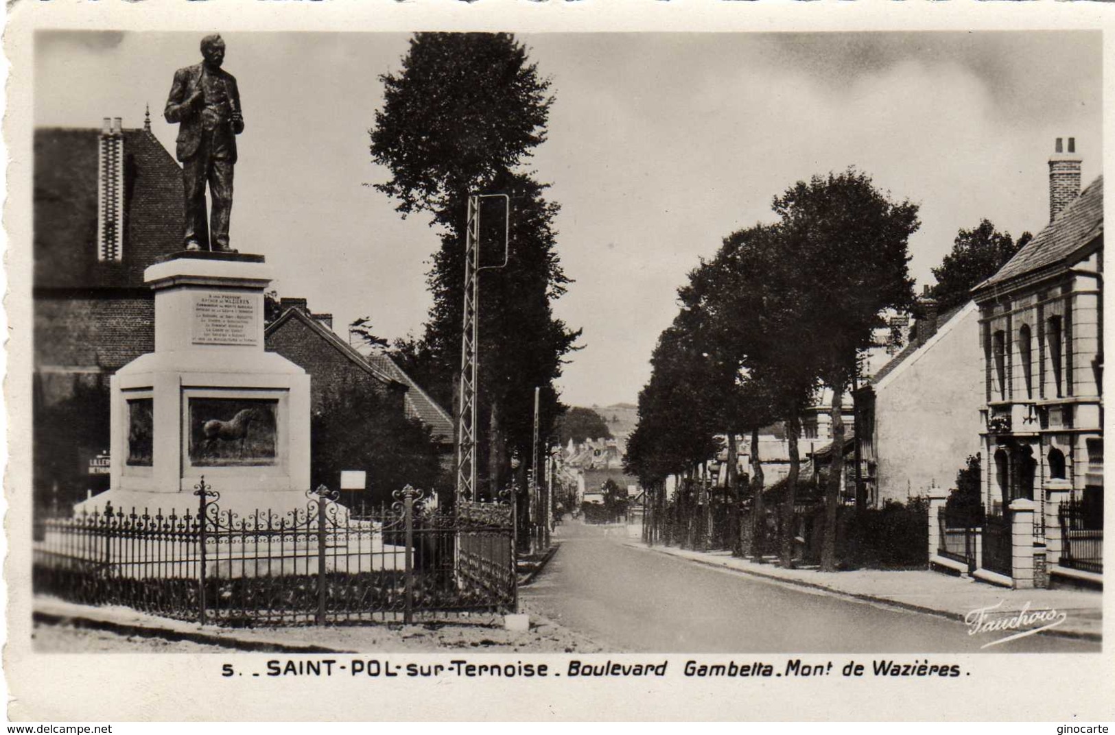 St Saint Pol Sur Ternoise Boulevard Gambetta Mont De Wezieres - Saint Pol Sur Ternoise