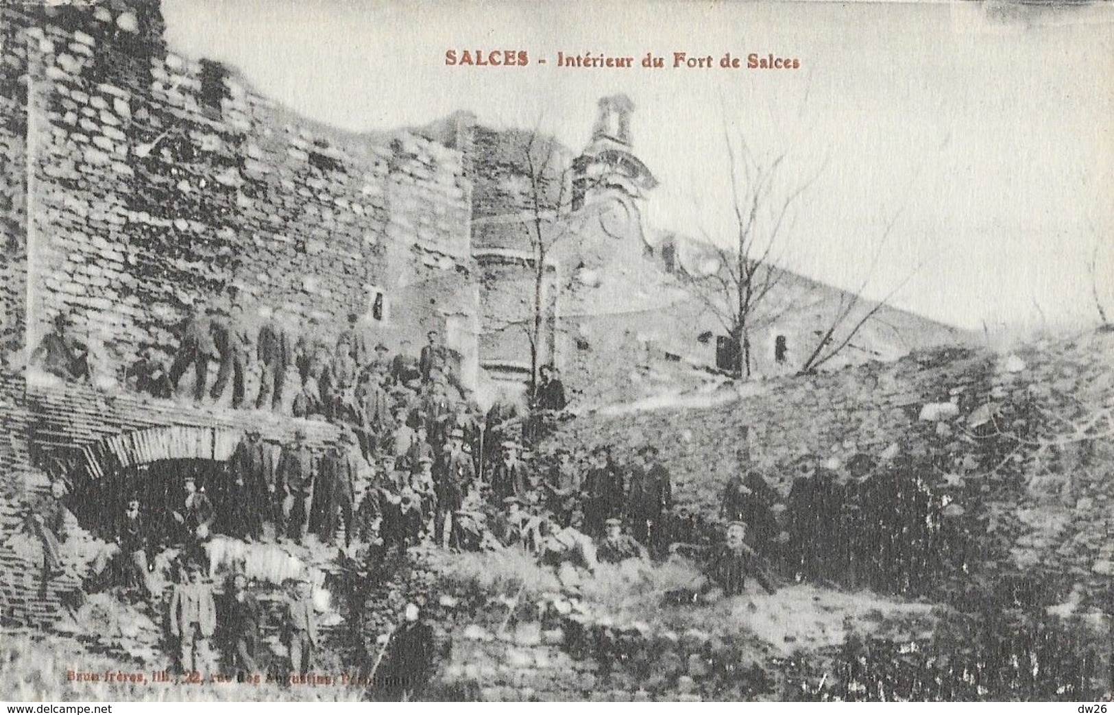 Salces (Pyrénées Orientales) - Intérieur Du Fort De Salces - Edition Brun, Carte Non Circulée - Salses