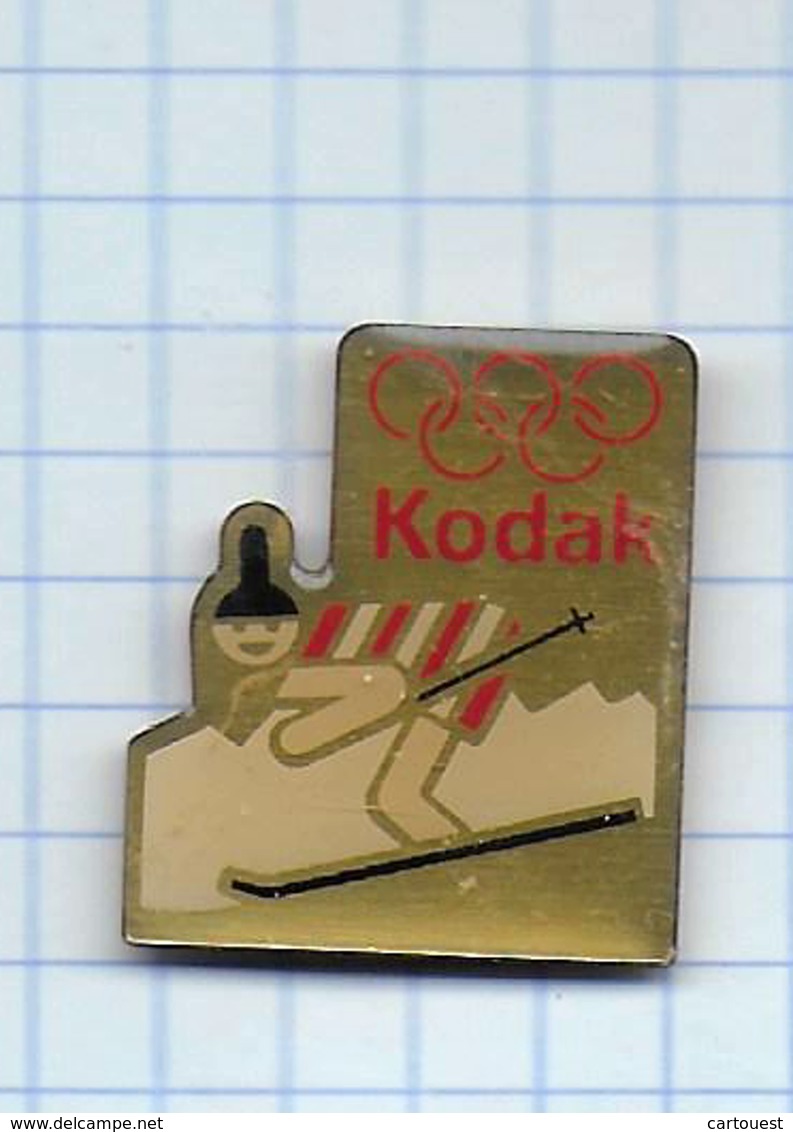 Pin's Pins /  THEME JEUX OLYMPIQUE -  SKI SPONSOR KODAK PHOTOGRAPHIE - Jeux Olympiques