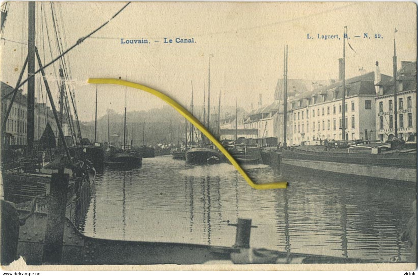 Leuven - Louvain :  Le Canal  ( Geschreven 1908 Met Zegel ) - Leuven