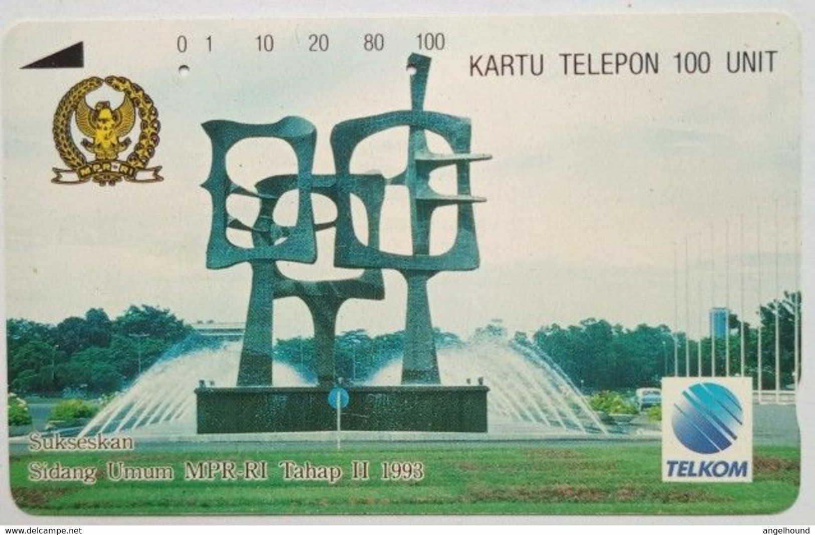 Indonesia 100 Units " Sukseskan -Sidang Umum MPR-RI Tahap II  1993 " - Indonesia