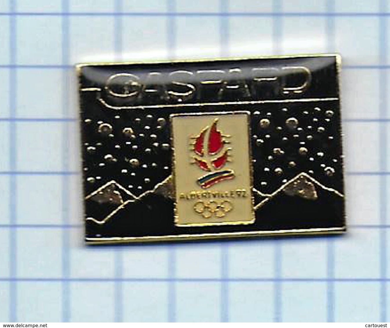 Pin's Pins /  THEME JEUX OLYMPIQUE  -  SPORT SKI GASPARD 92 JEUX OLYMPIQUES OLYMPIC GAMES ALBERVILLE - Jeux Olympiques